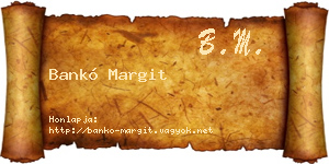 Bankó Margit névjegykártya